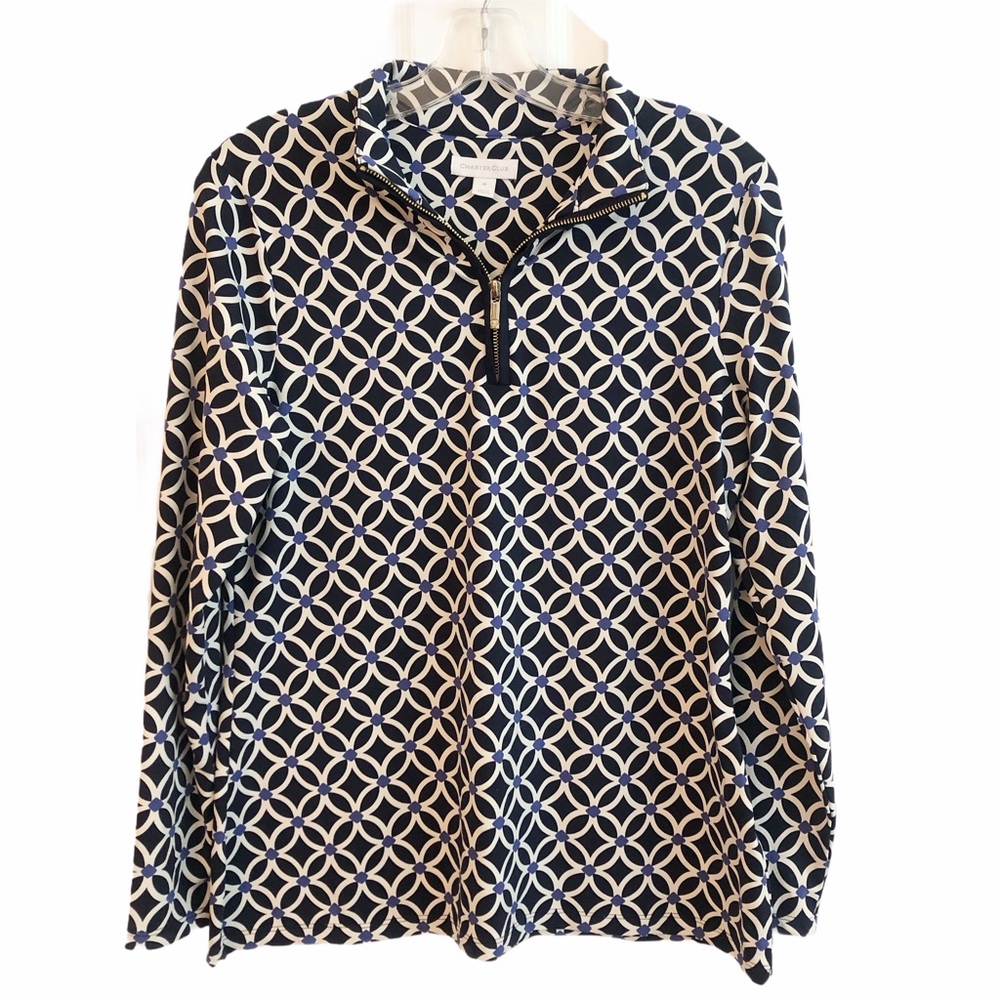 New Charter Club Blue French Twist Popover Jacket  M